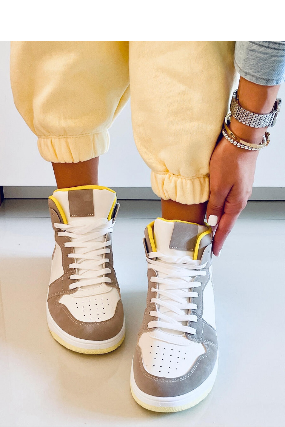 DORCAS KHAKI high-top sneakers - Inello