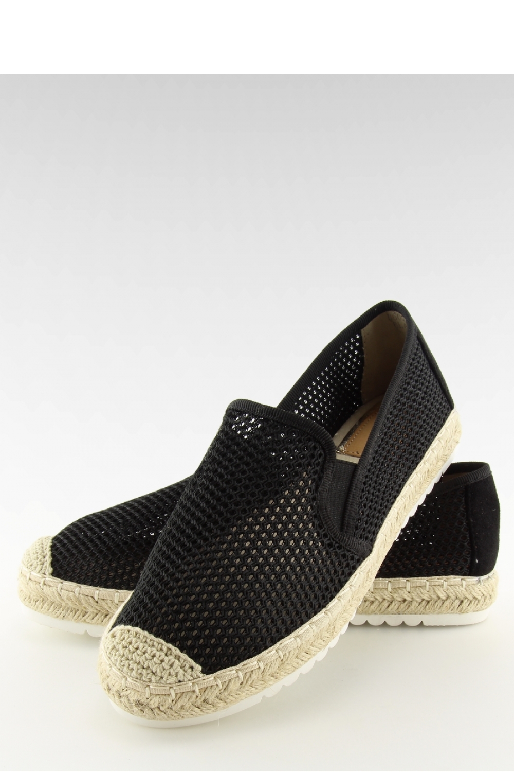 WOMEN'S BLACK ESPADRILLES 6602 BLACK - Inello