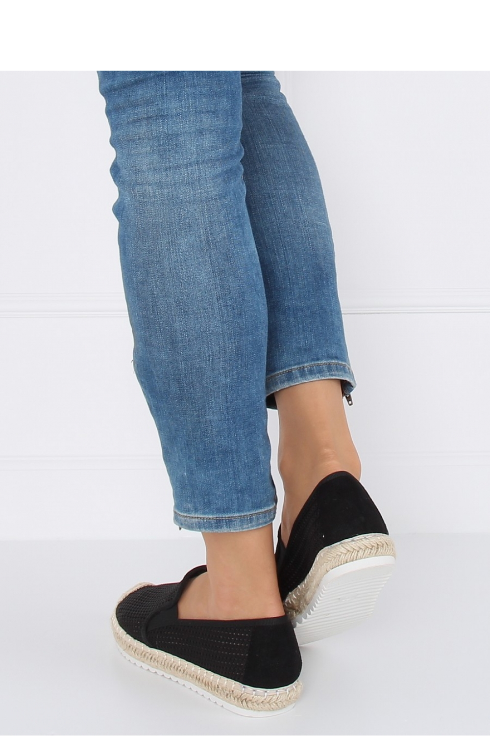 WOMEN'S BLACK ESPADRILLES 6602 BLACK - Inello