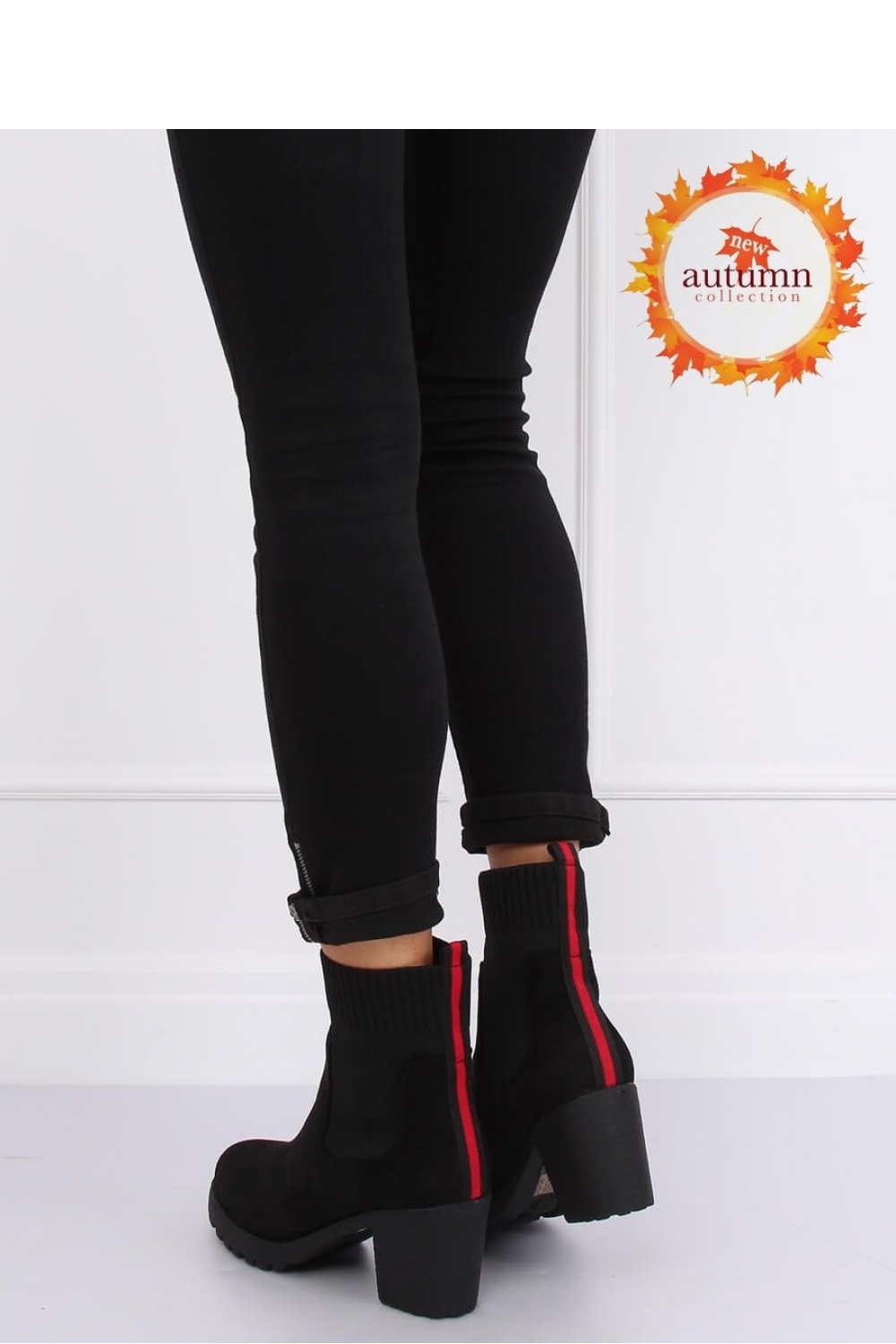 BLACK HEEL BOOTS M370 BLACK - Inello