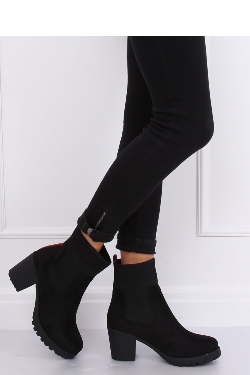 BLACK HEEL BOOTS M370 BLACK - Inello