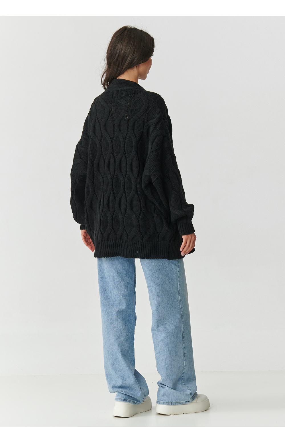 Sweter Kardigan Model S163 Black - Makadamia