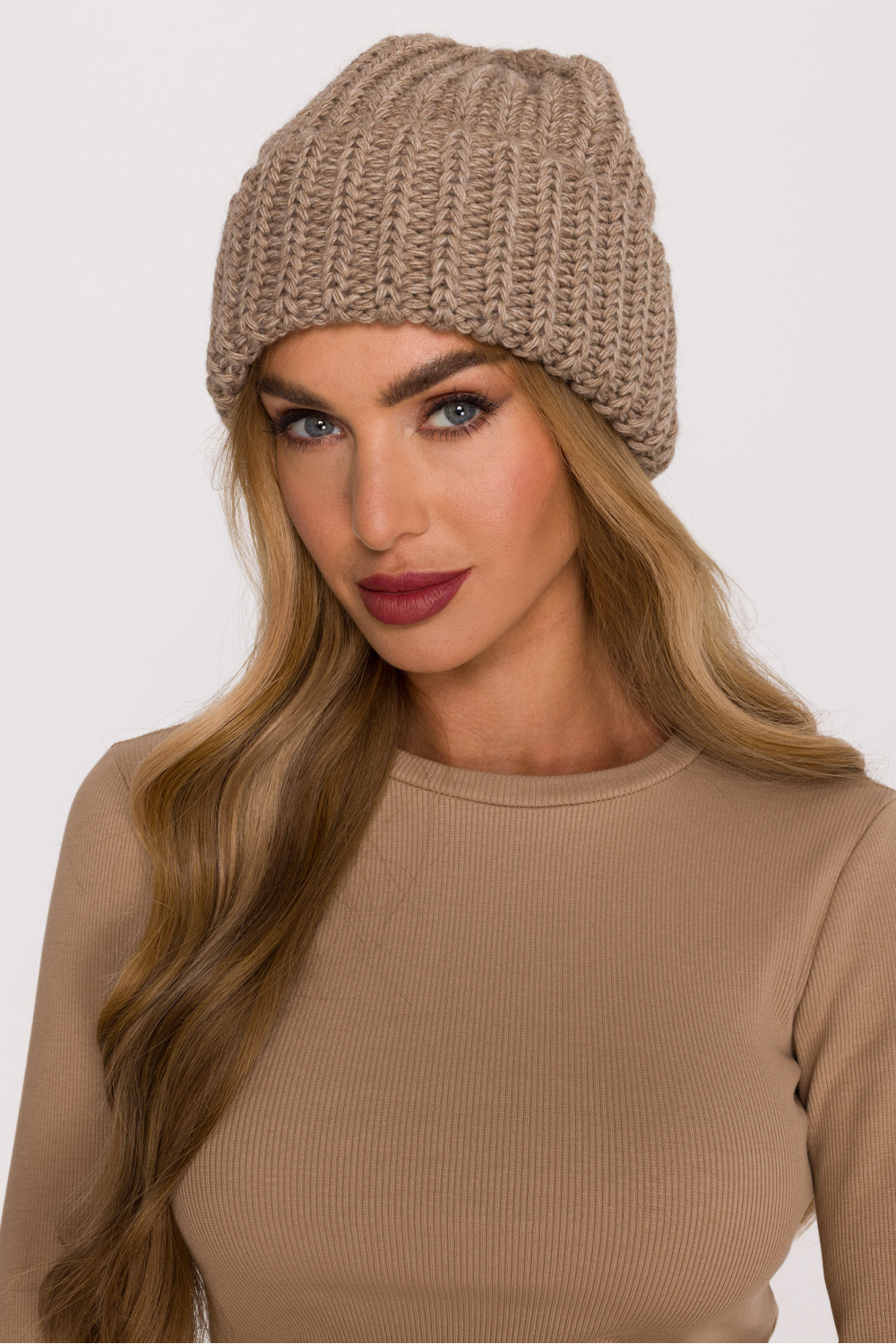 Czapka Damska Model MOE895 Beige - Moe