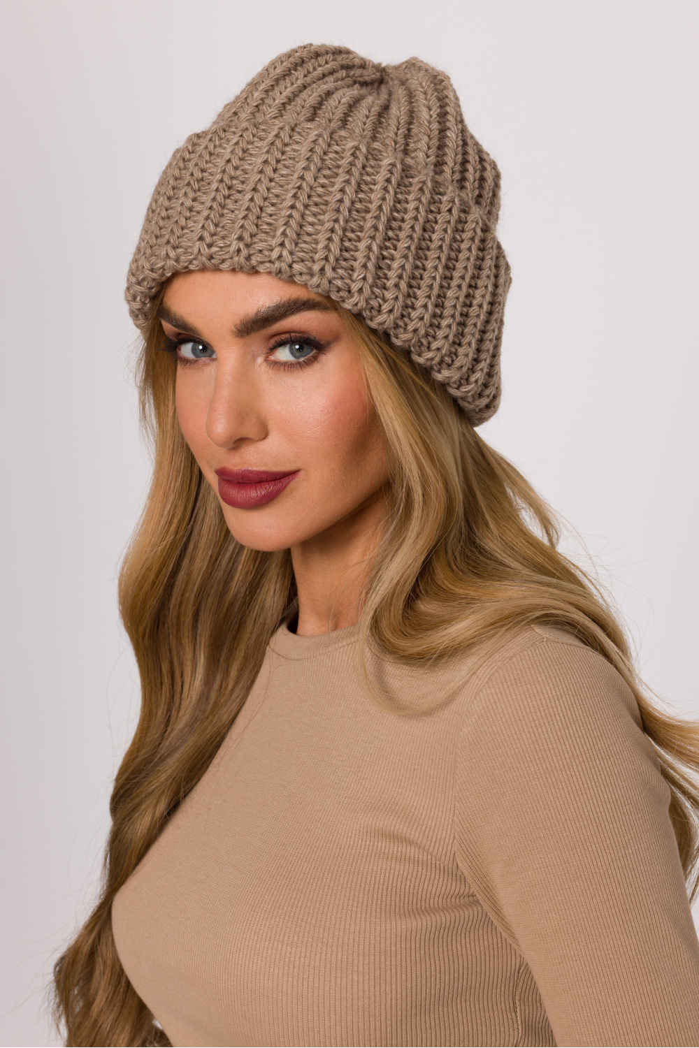 Czapka Damska Model MOE895 Beige - Moe – widok 2