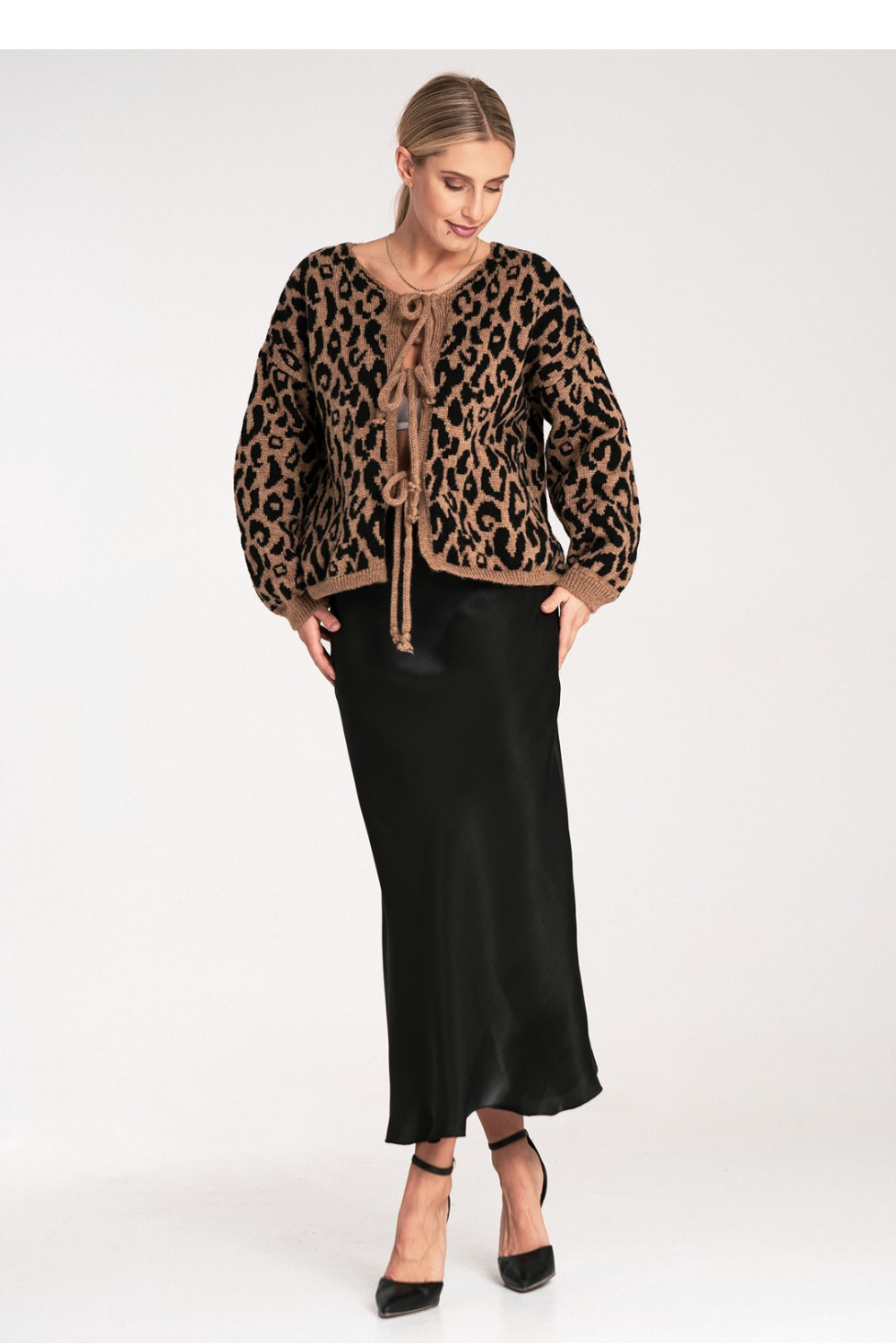 Sweter Damski Model M1094 Black/Beige - Figl – widok 2