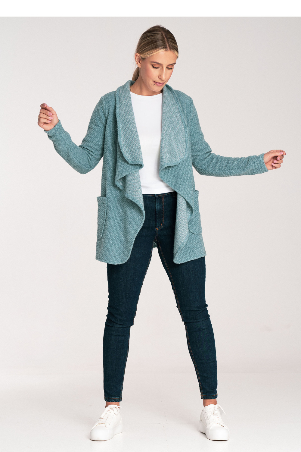 Sweter Kardigan Model M1043 Mint - Figl – widok 2