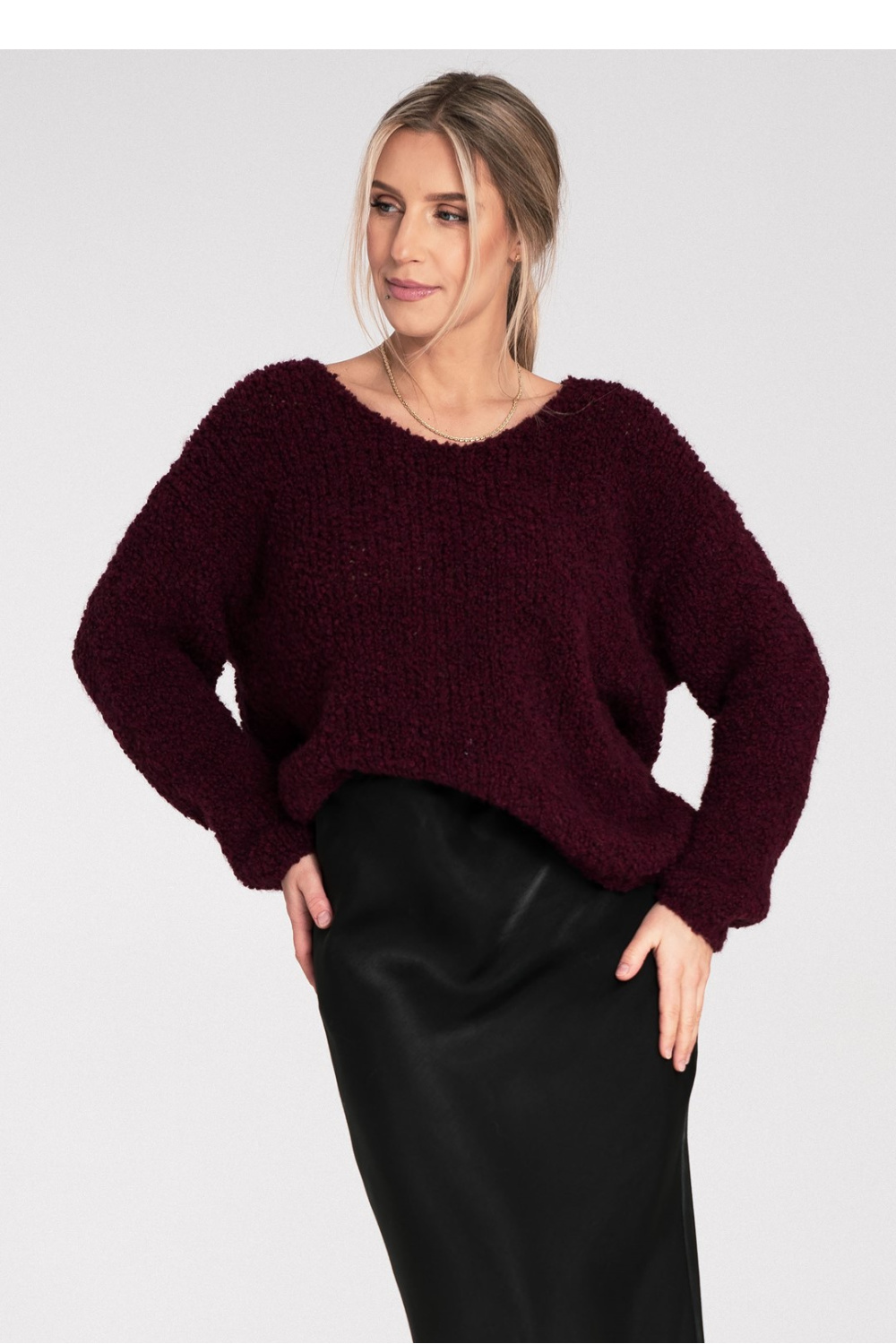 Women's Sweater Model M1108 Burgundy - Figl