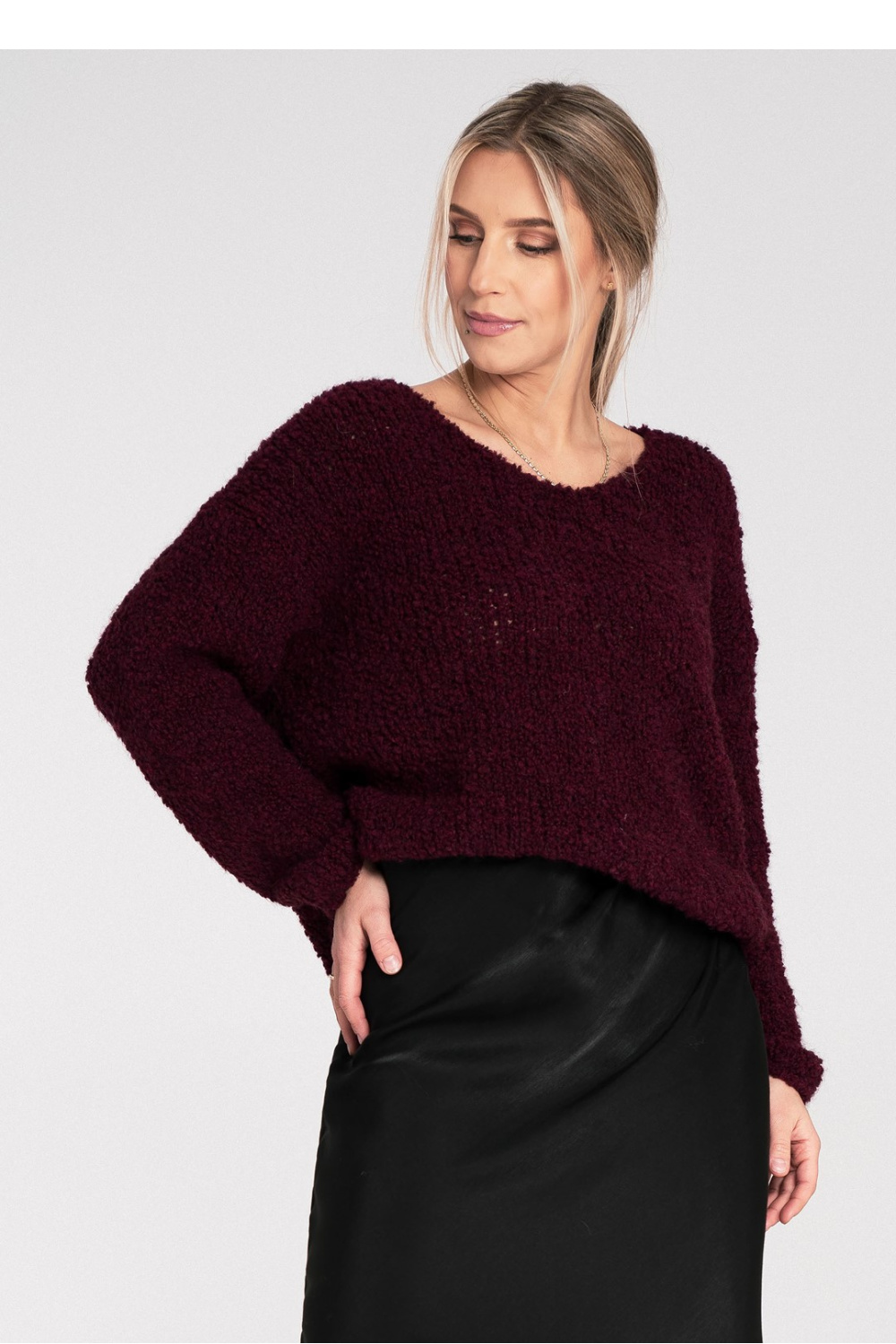 Sweter Damski Model M1108 Bordo - Figl