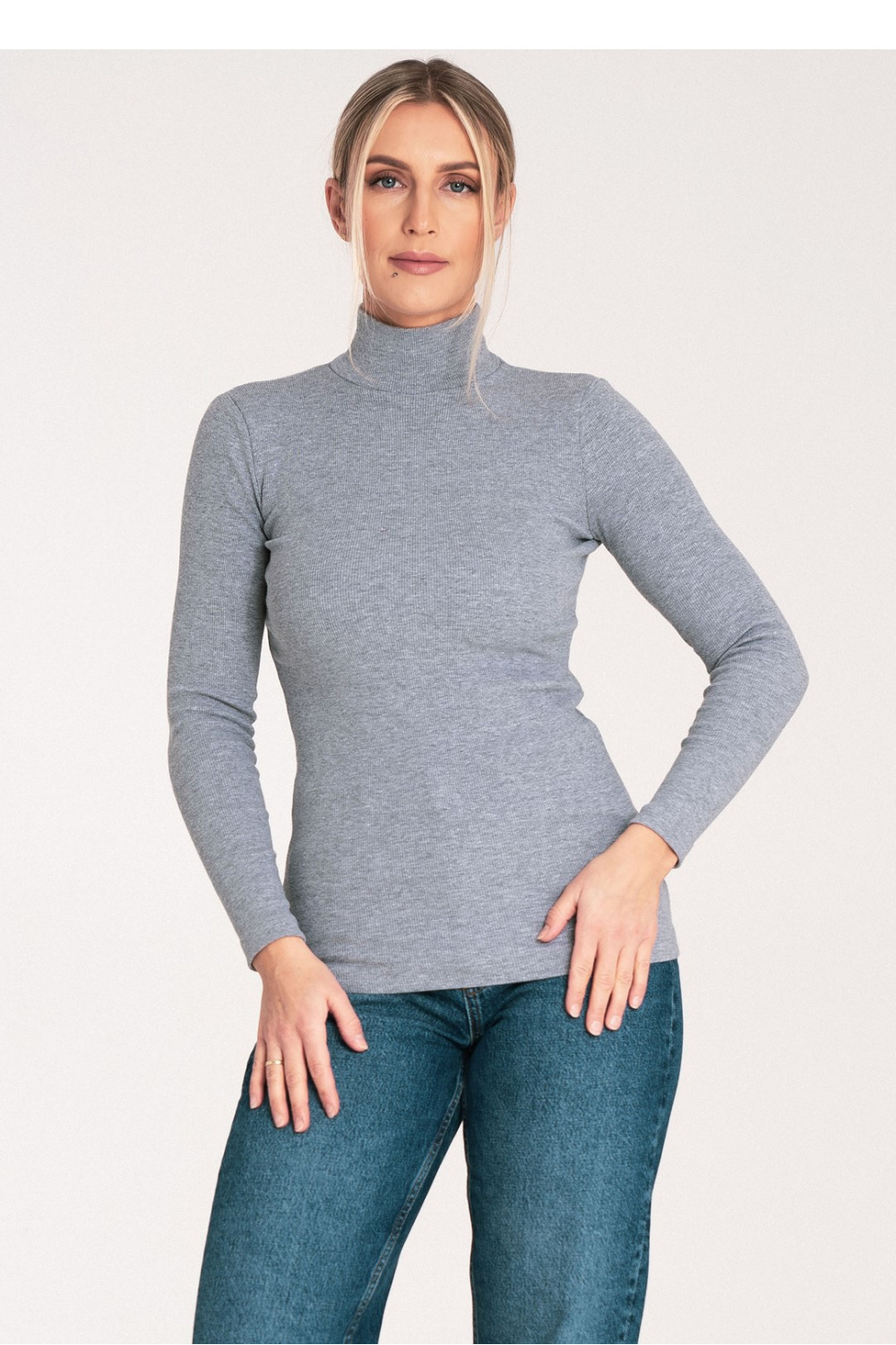 Women's Turtleneck Model M1058 Grey - Figl