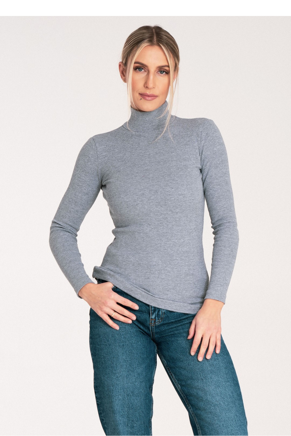 Women's Turtleneck Model M1058 Grey - Figl – Ansicht 2