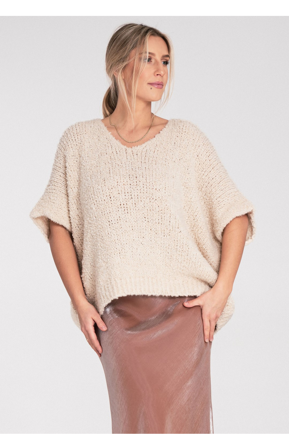 Women’s Sweater Model M1109 Beige - Figl