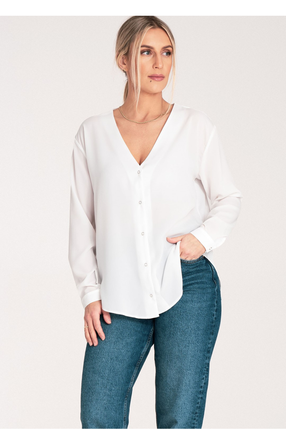 Women's Shirt Model M1070 Ecru - Figl