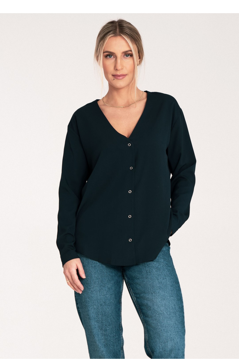 Women's Shirt Model M1070 Navy - Figl