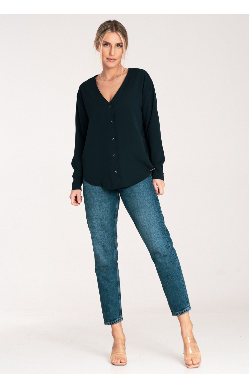 Women's Shirt Model M1070 Navy - Figl