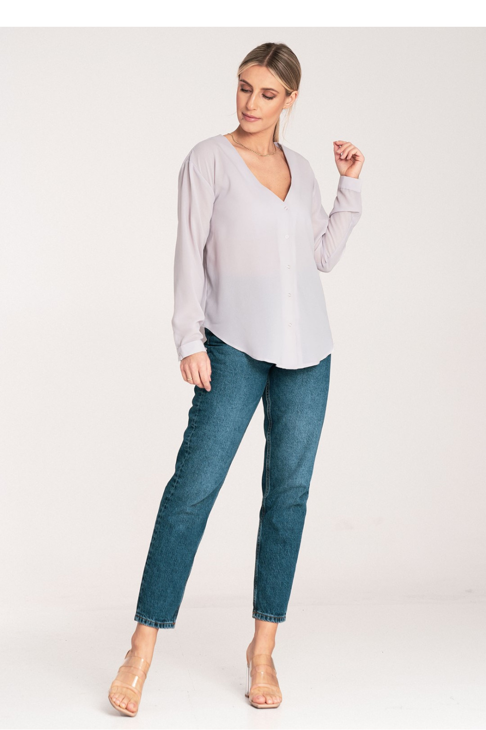 Women's Shirt Model M1070 Grey - Figl