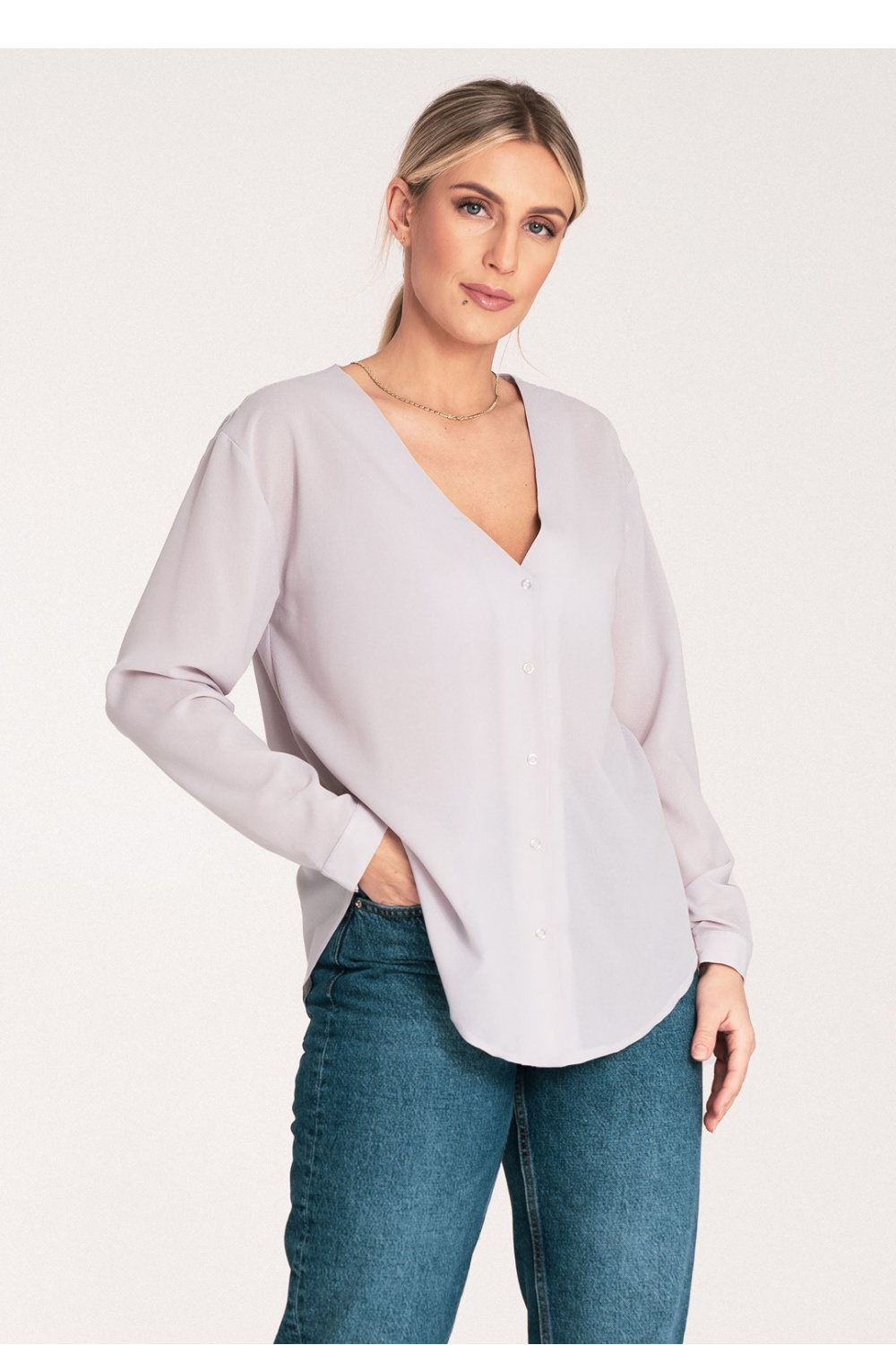 Women's Shirt Model M1070 Grey - Figl – Ansicht 2