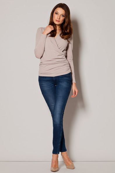 Women's Sweater Model 247 Beige - Figl