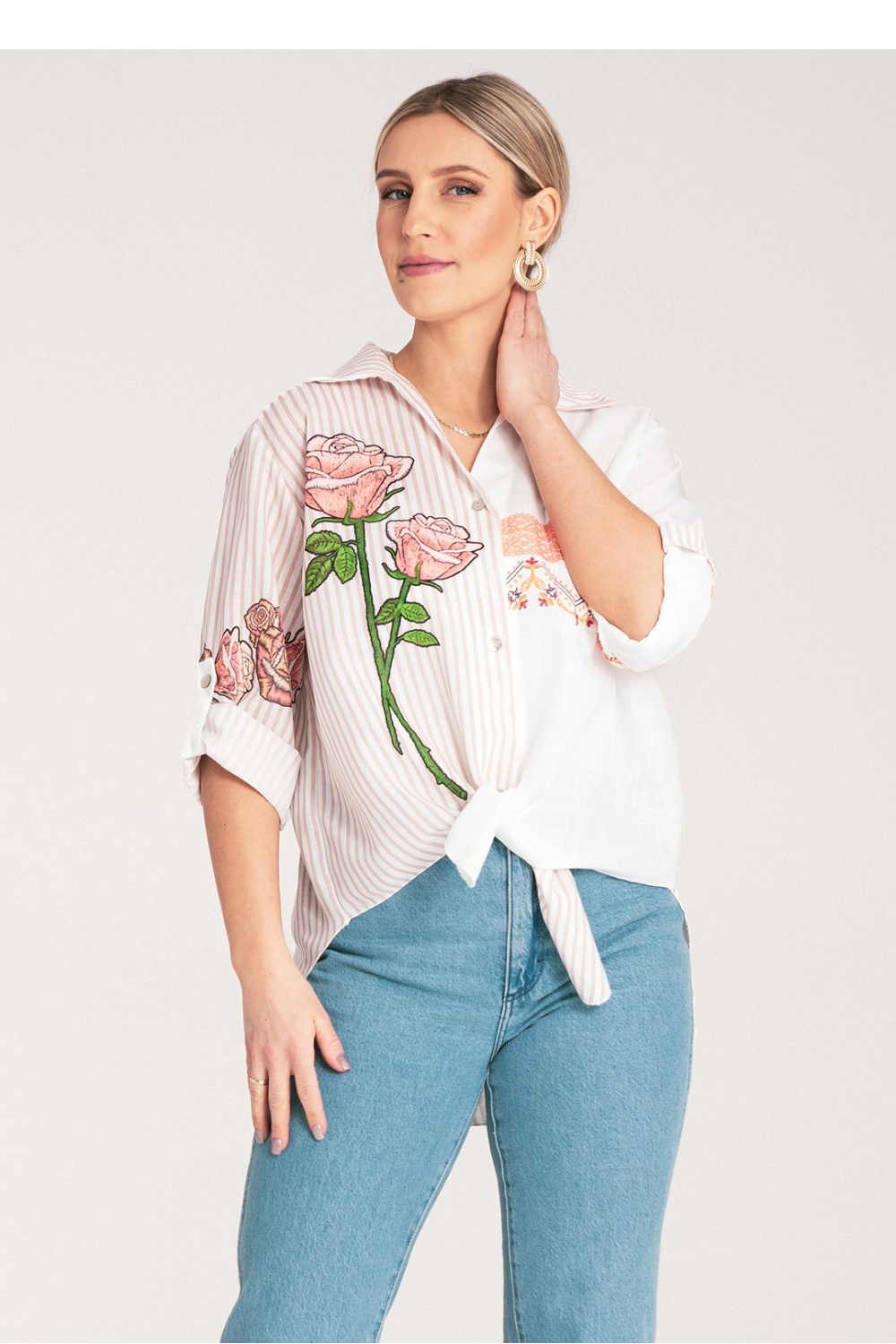 Women’s Shirt Model M1120 Beige - Figl