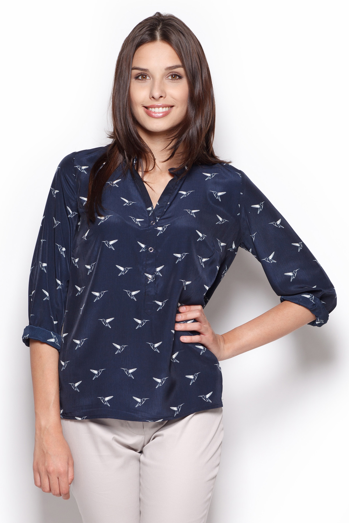 Women’s Shirt Model 254 Navy - Figl