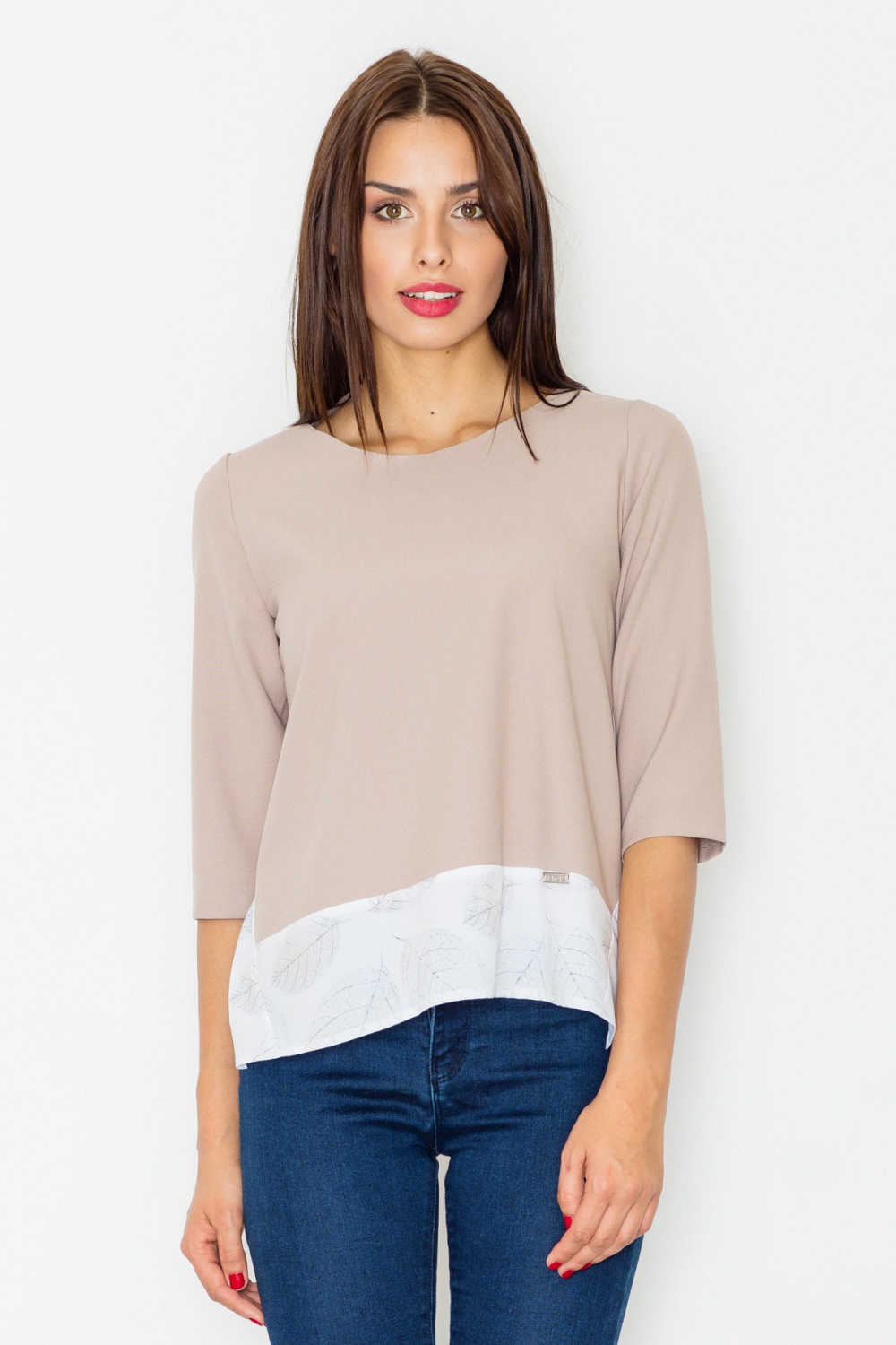 Model M525 Beige Blouse - Figl