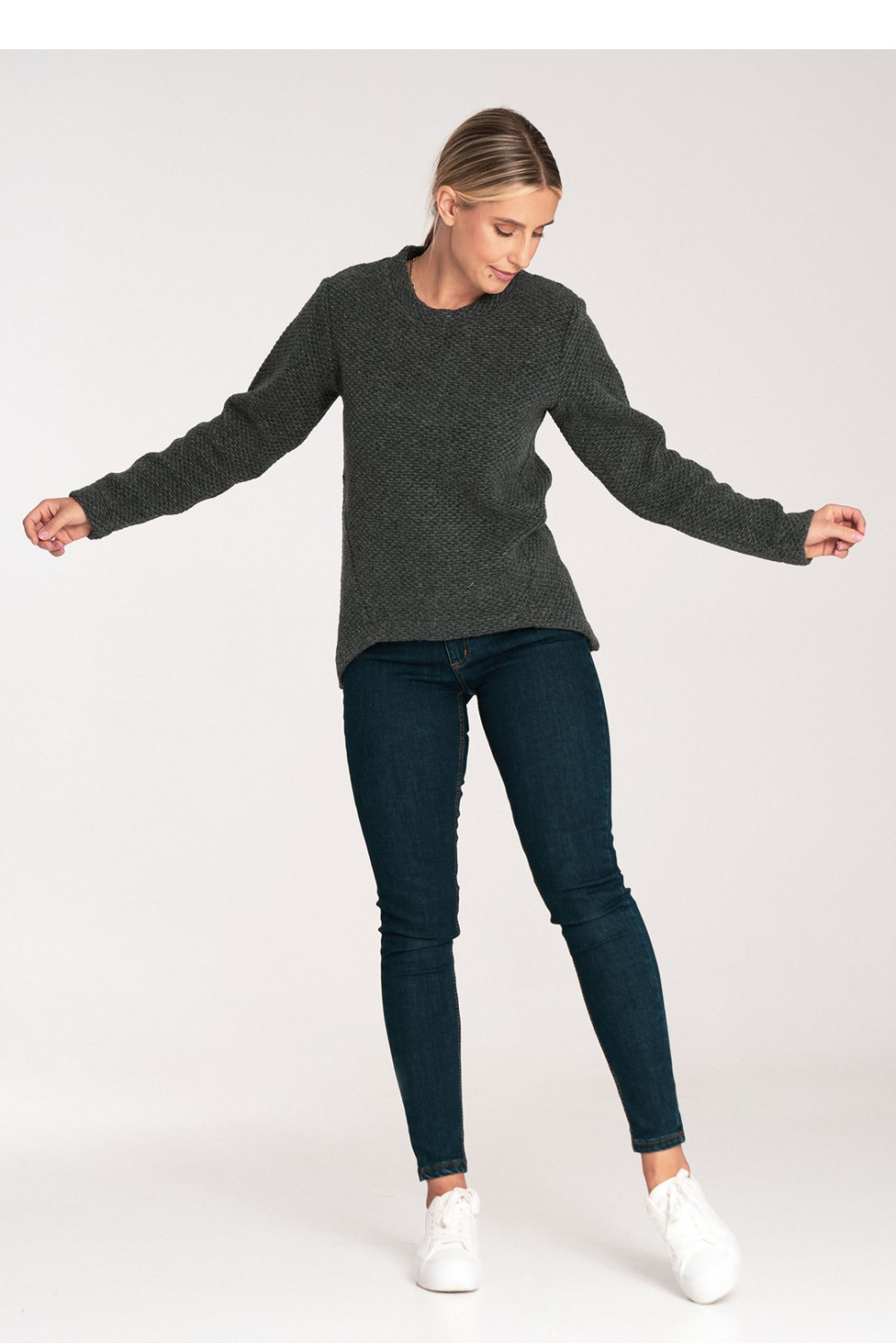 Women’s Sweater Model M1044 Dark Grey - Figl – Ansicht 2