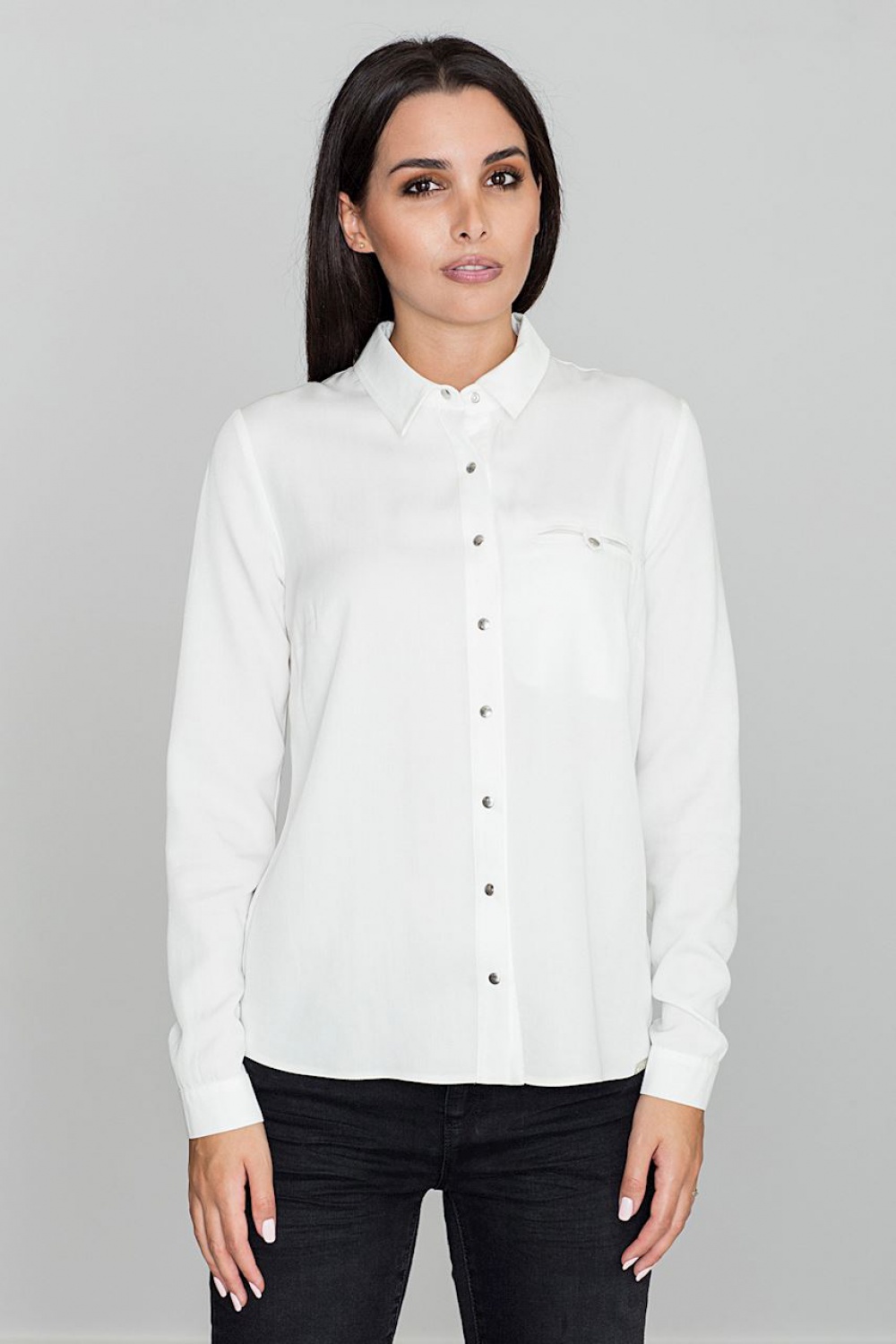 Women’s Shirt Model M581 Ecru - Figl