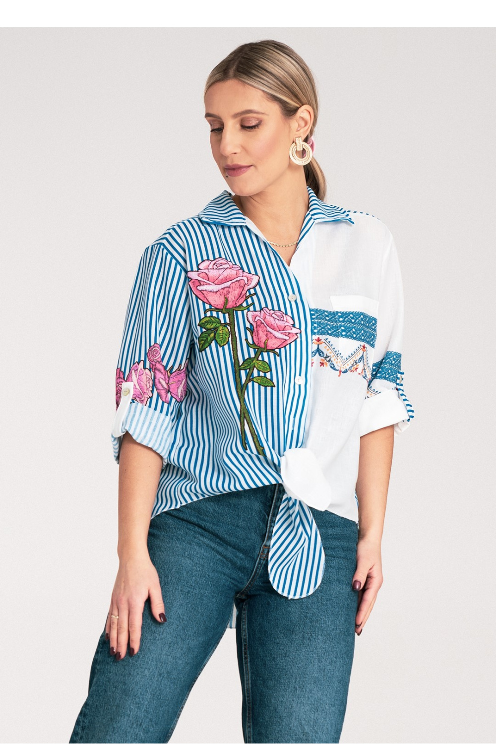 Women's Shirt Model M1120 Blue - Figl – Ansicht 2