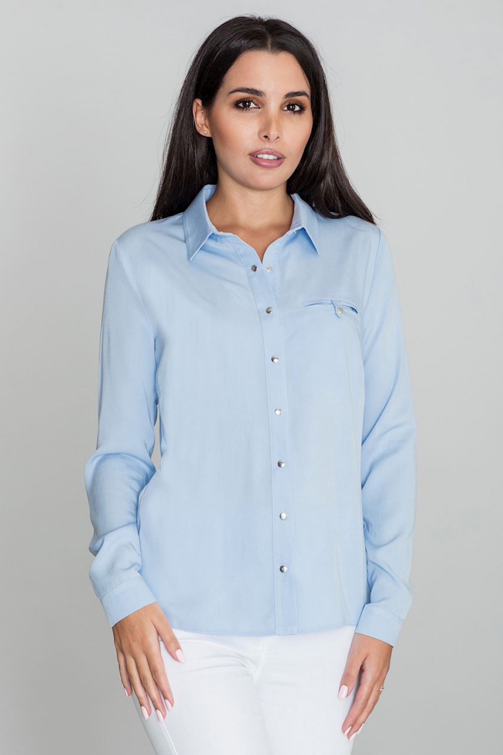 Women’s Shirt Model M581 Sky Blue - Figl