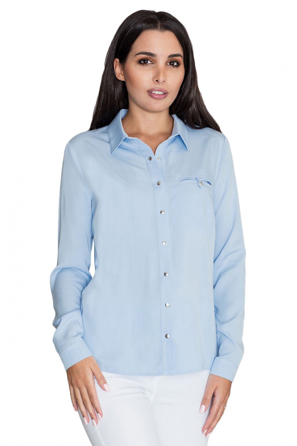 Women’s Shirt Model M581 Sky Blue - Figl