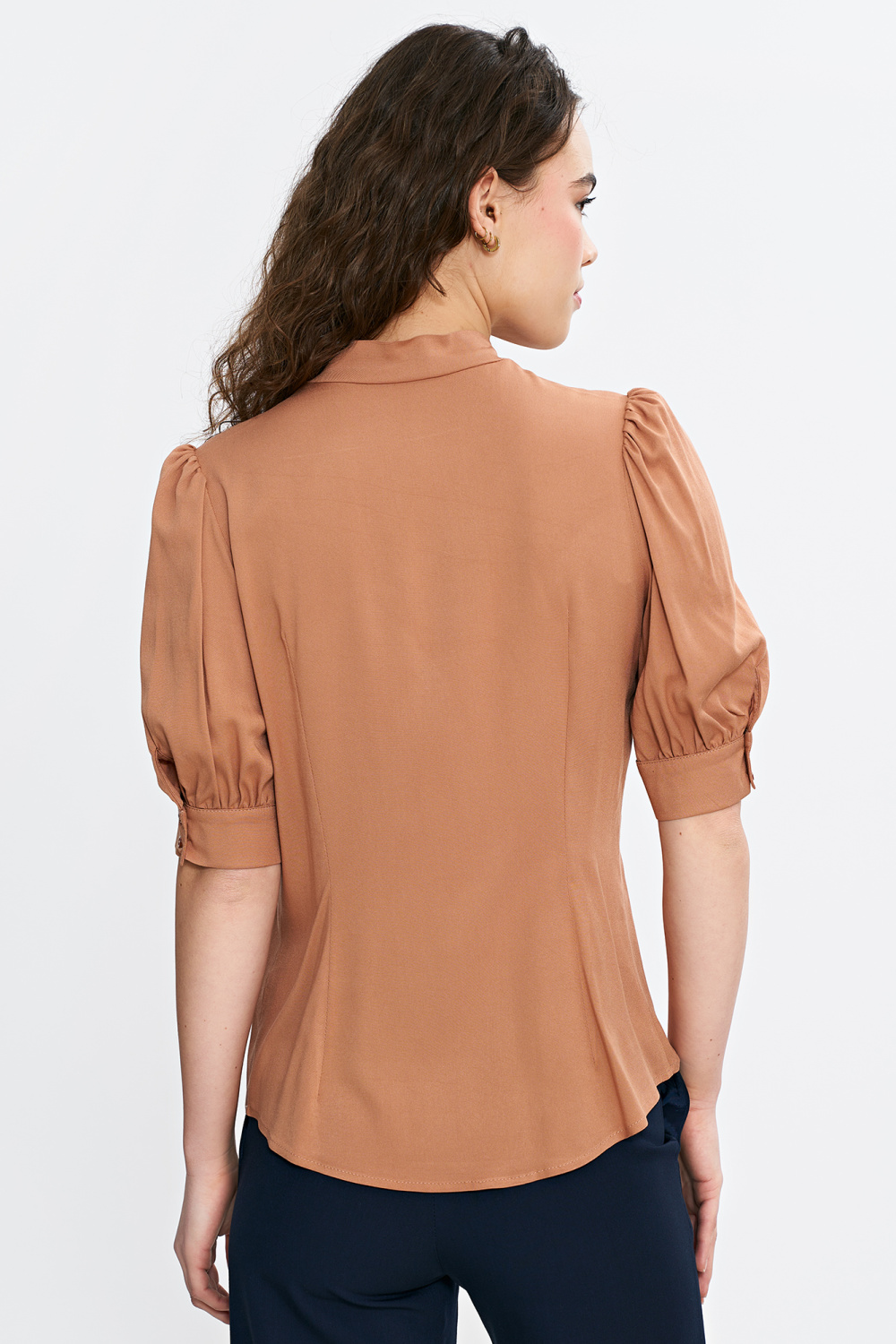 Tie-neck blouse B189 Carmel - Nife