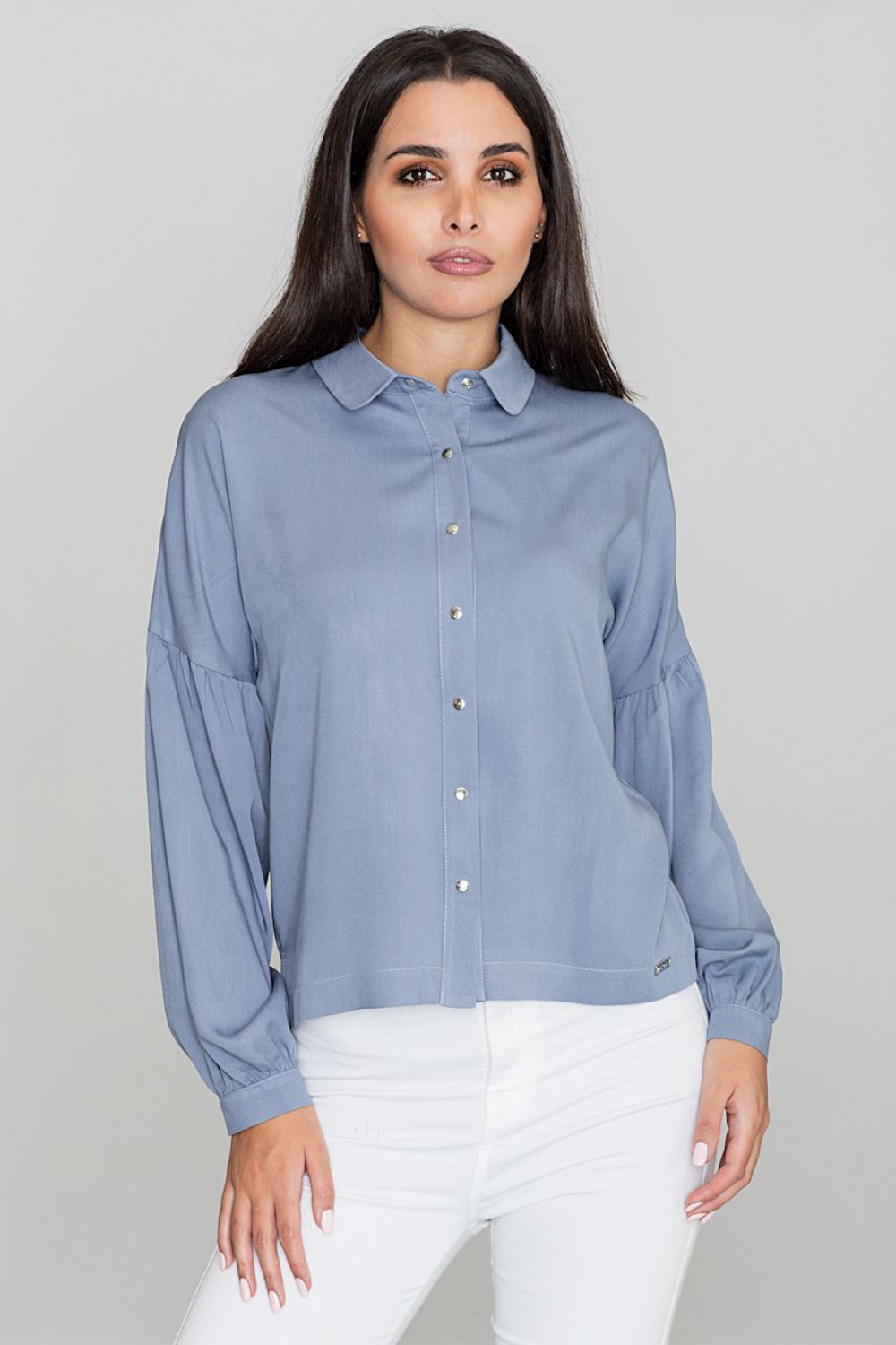 Women's Shirt Model M582 Blue - Figl