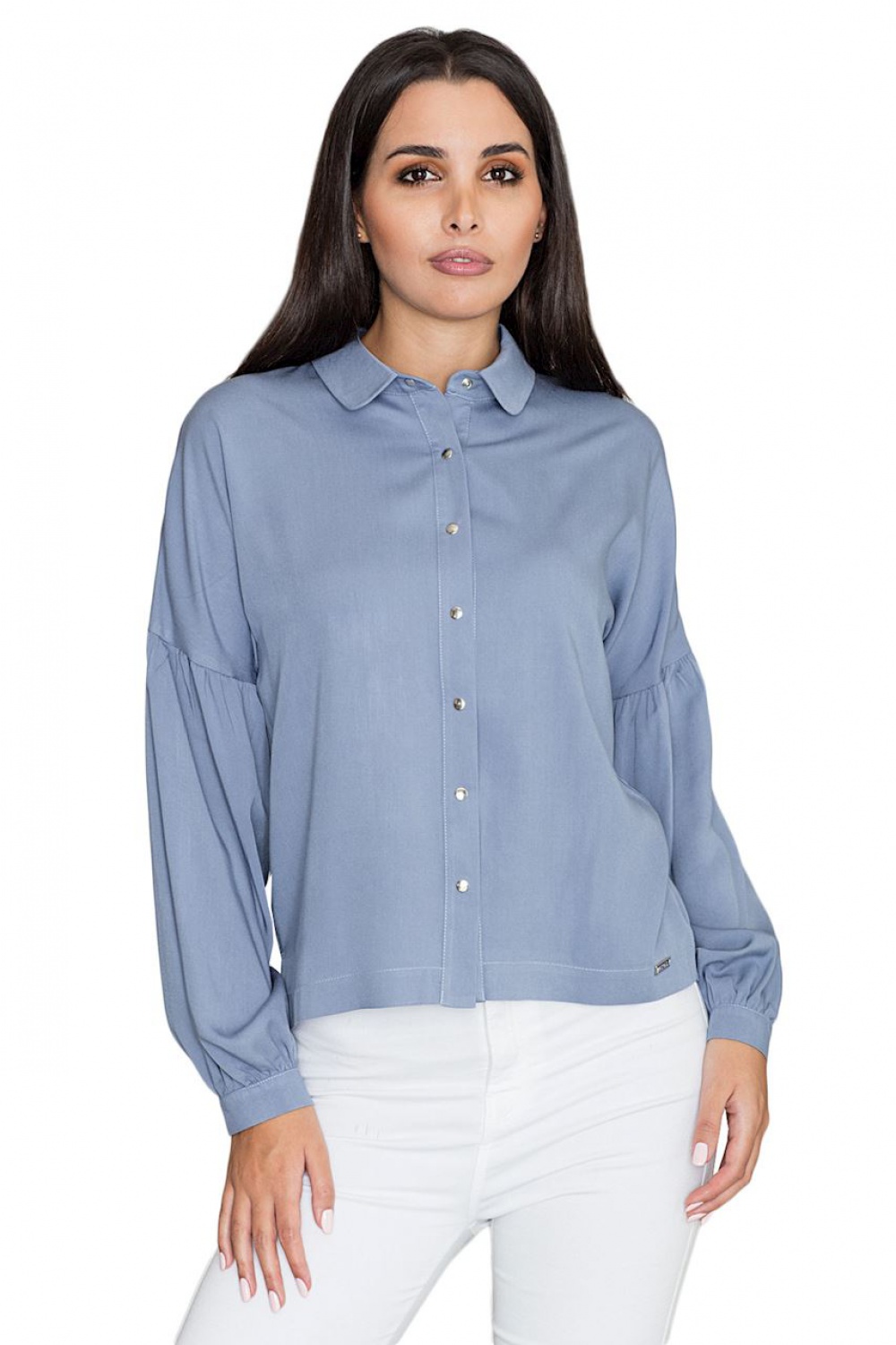 Women's Shirt Model M582 Blue - Figl