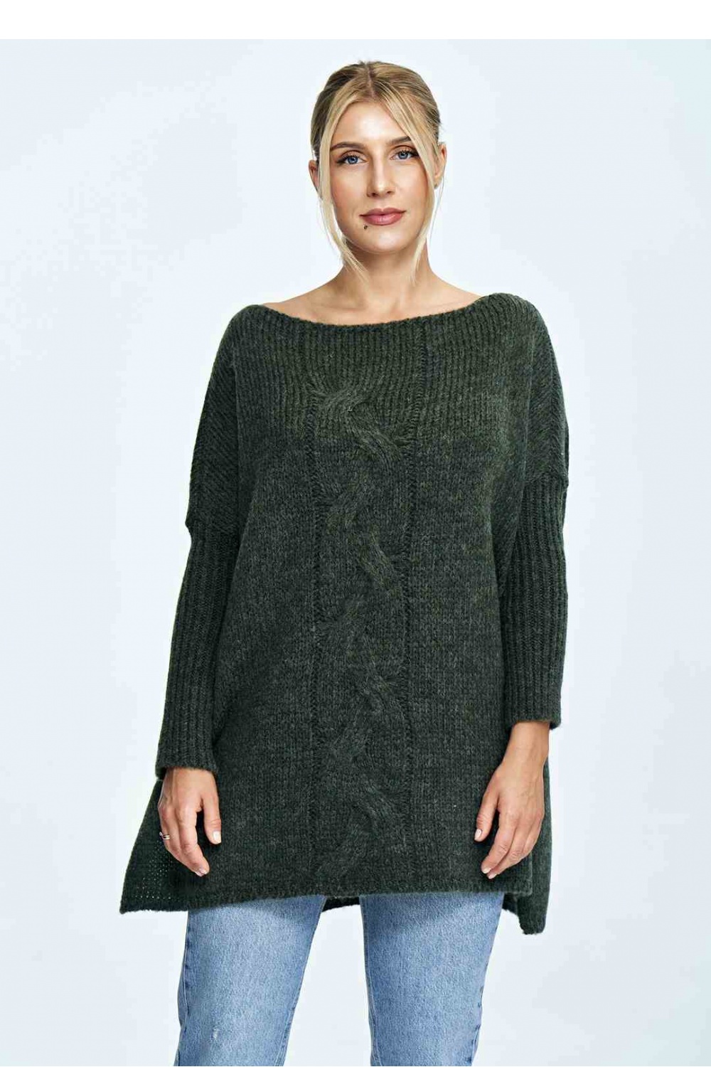 Women's Sweater Model M900 Dark Olive - Figl