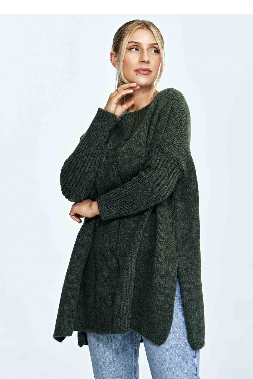 Women's Sweater Model M900 Dark Olive - Figl – Ansicht 2