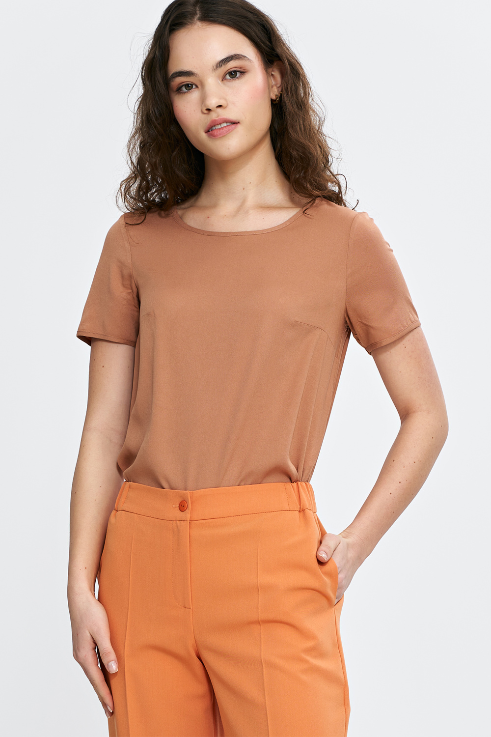 Basic short-sleeve top B193 Carmel - Nife – vue 2