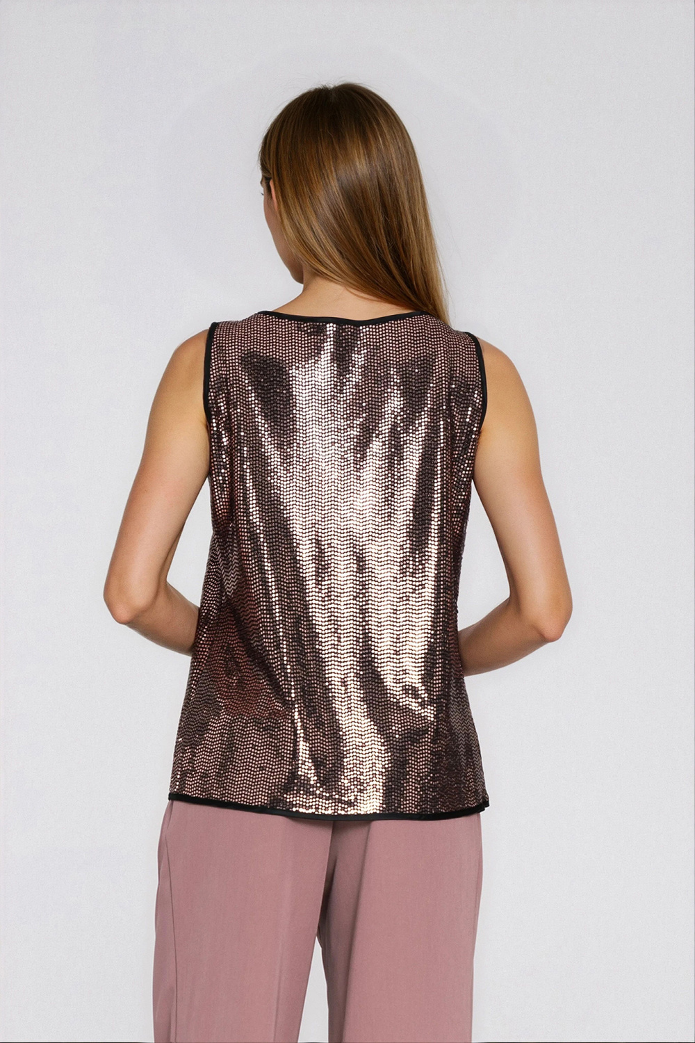 Shiny wide-strap top B219 Copper - Nife
