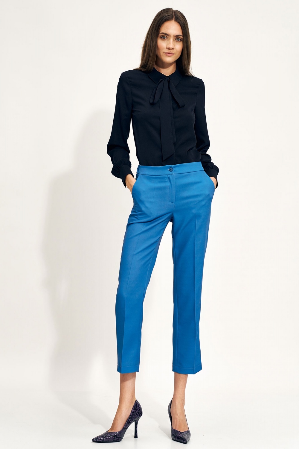 Blue chino trousers SD70 Blue - Nife – vue 2