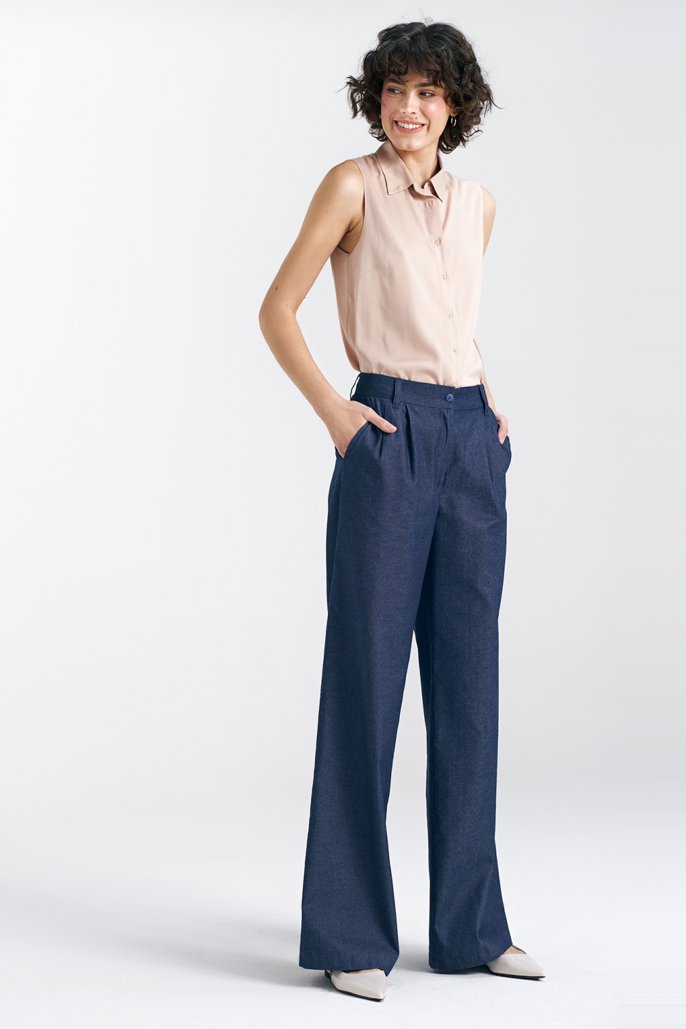 Spodnie jeansowe wide leg SD83 Denim - Nife – widok 2