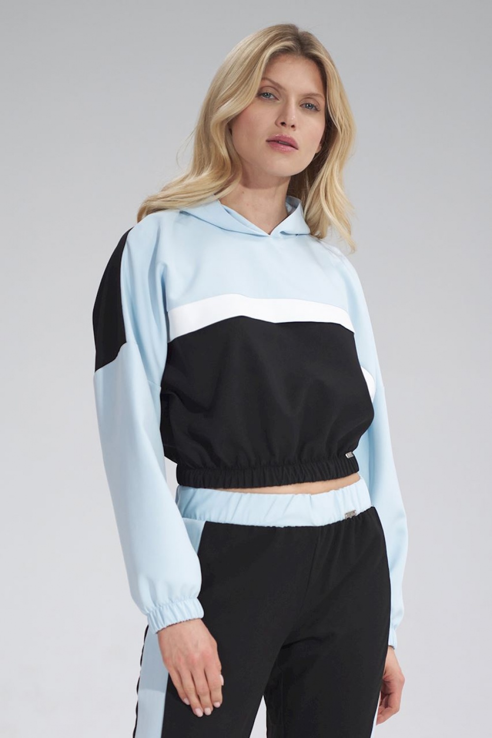 Women's Sweatshirt Model M757 Black/Blue - Figl