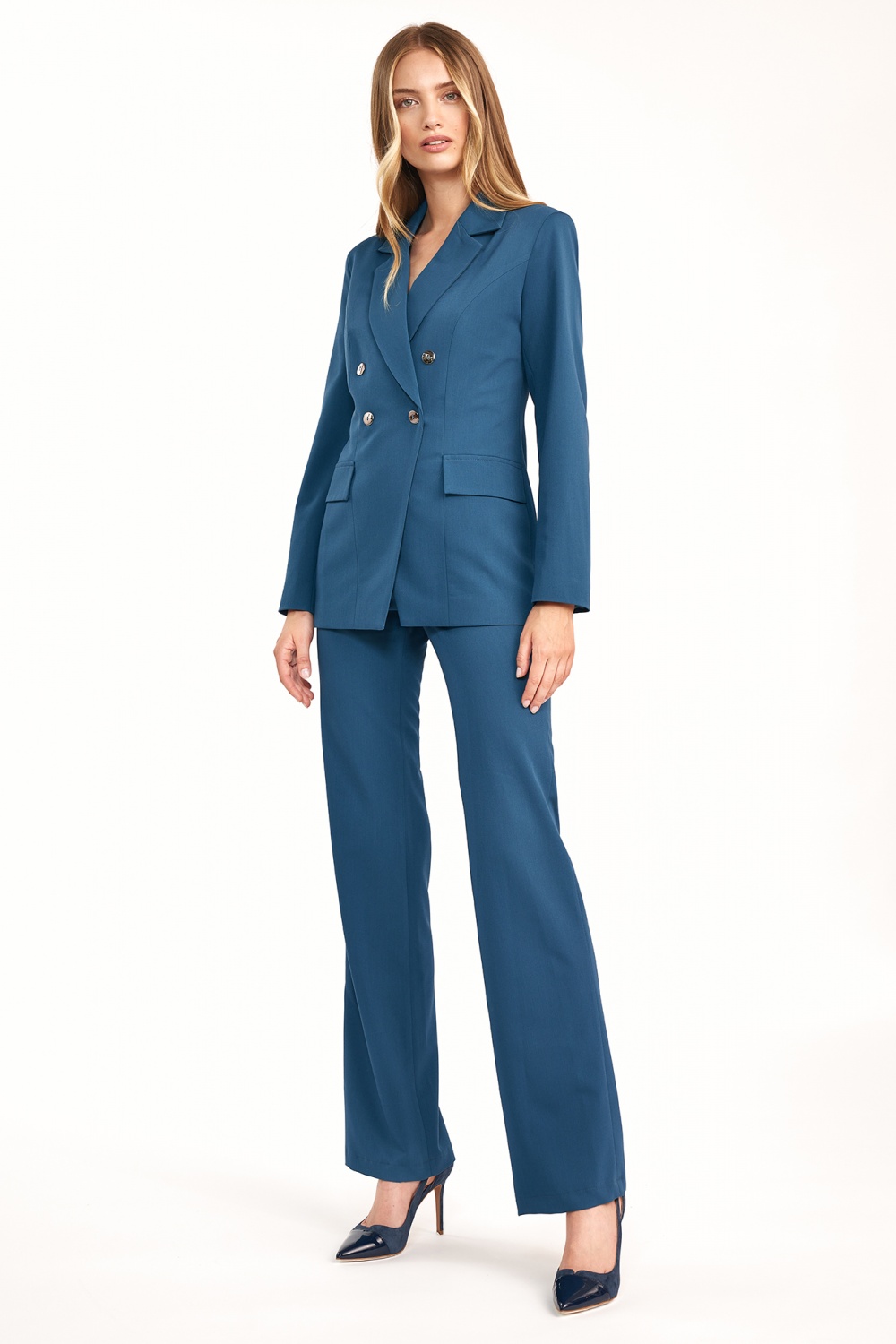 Azure flared-leg trousers SD61 Lazur - Nife