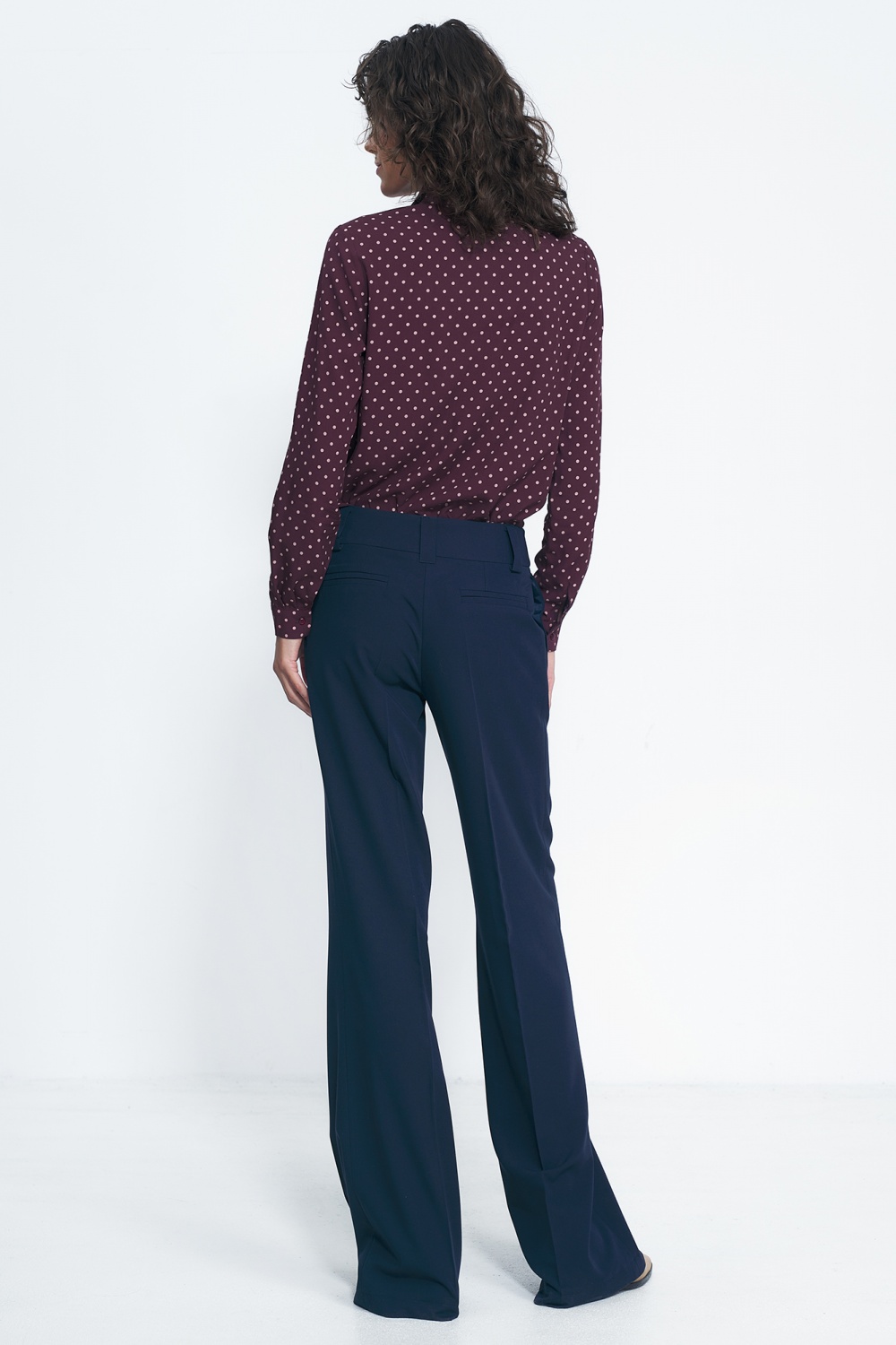Navy wide-leg trousers SD81 Navy - Nife – vue 2