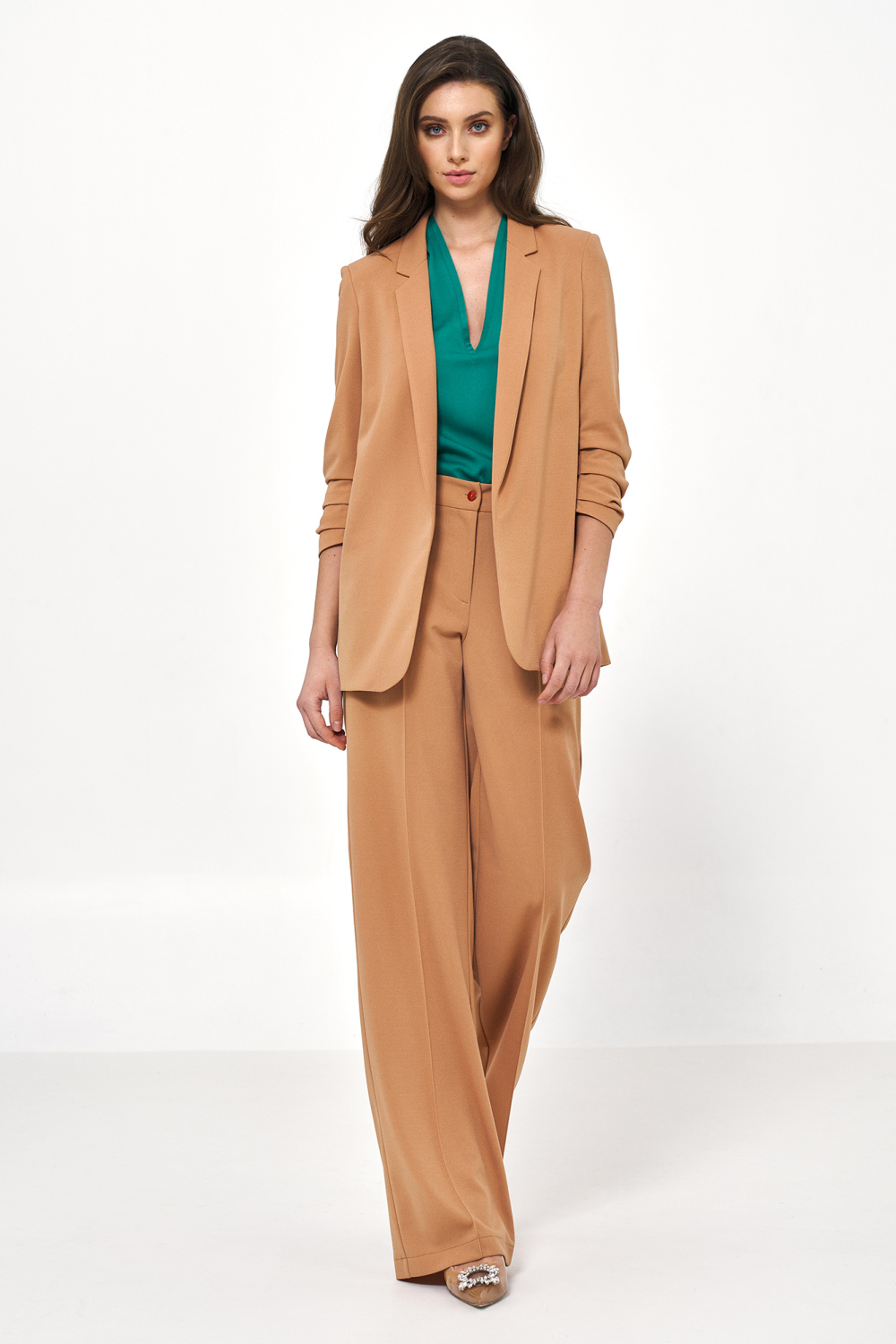 Carmel collarless blazer Z58 Carmel - Nife – vue 2