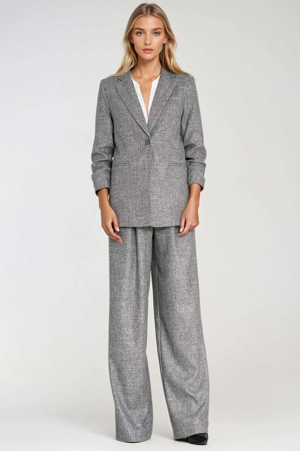 Jacket with pleated sleeves Z82 Grey Melange - Nife