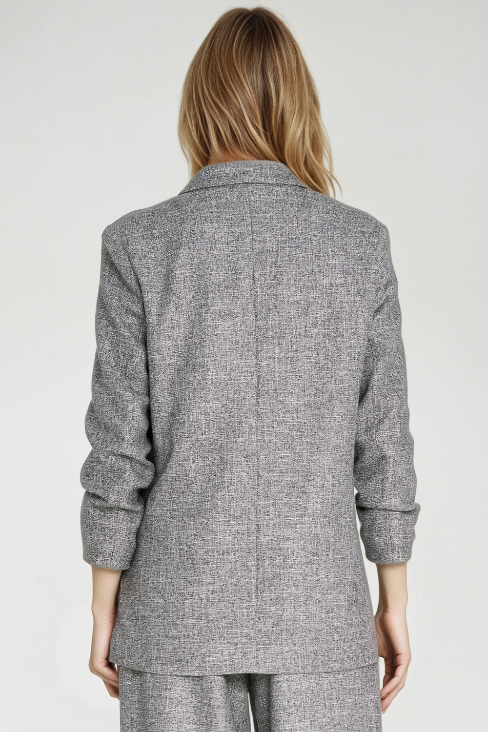 Jacket with pleated sleeves Z82 Grey Melange - Nife