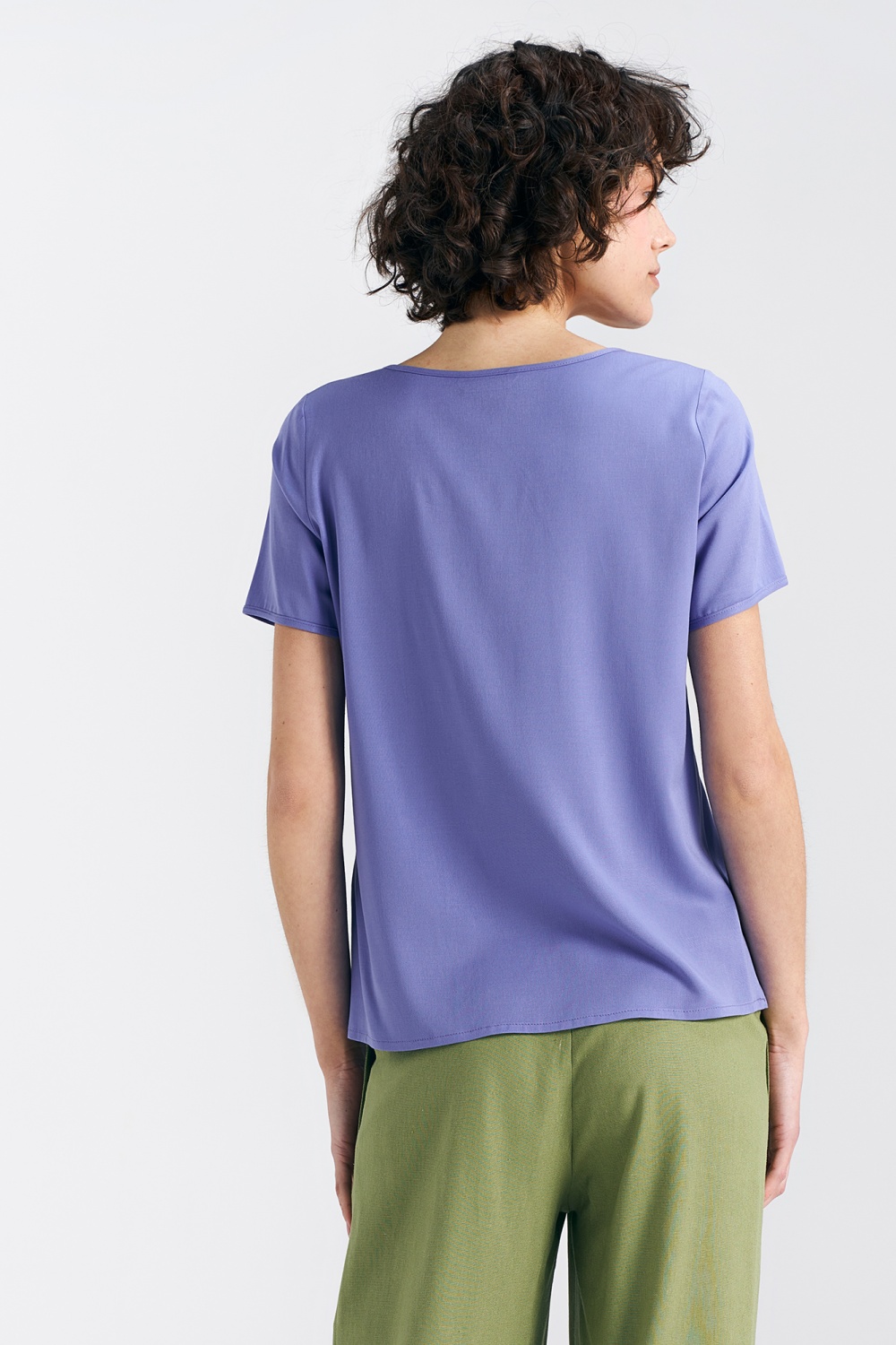 Basic short-sleeve top B160 Violet - Nife