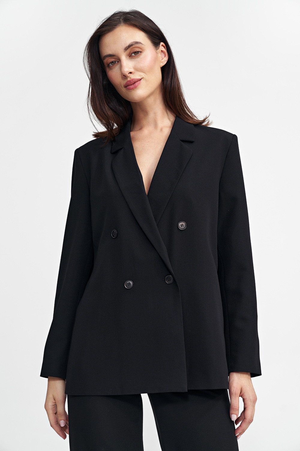 Oversize double-breasted blazer Z69 Black - Nife