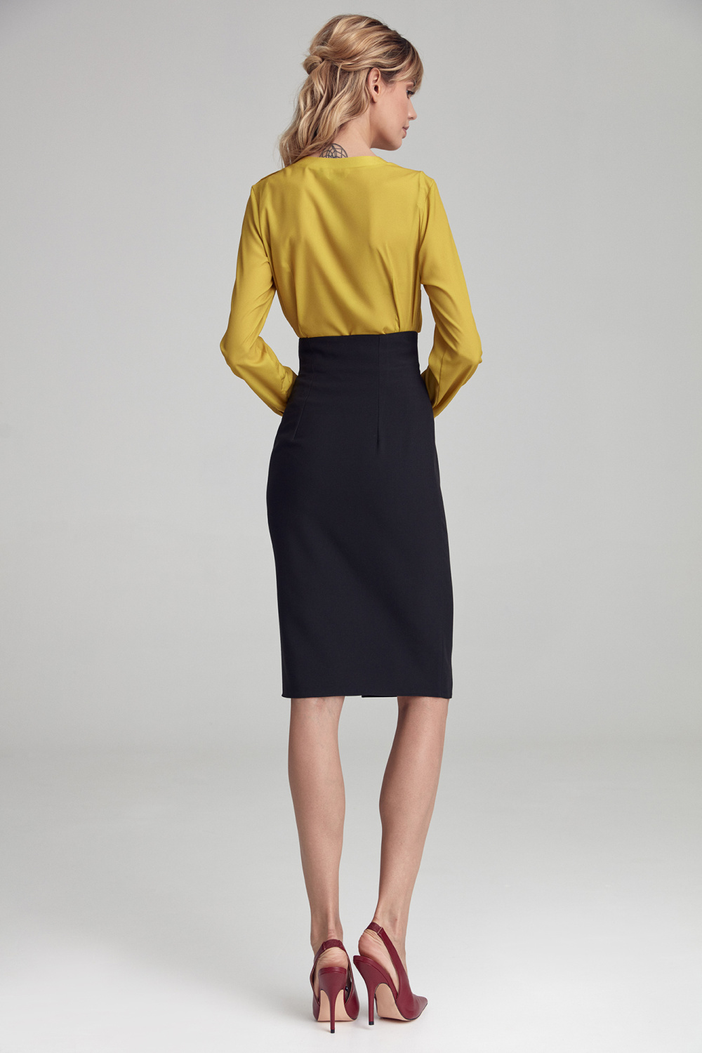 Skirt Black high-waisted skirt SP79 Black - Nife – vista 2