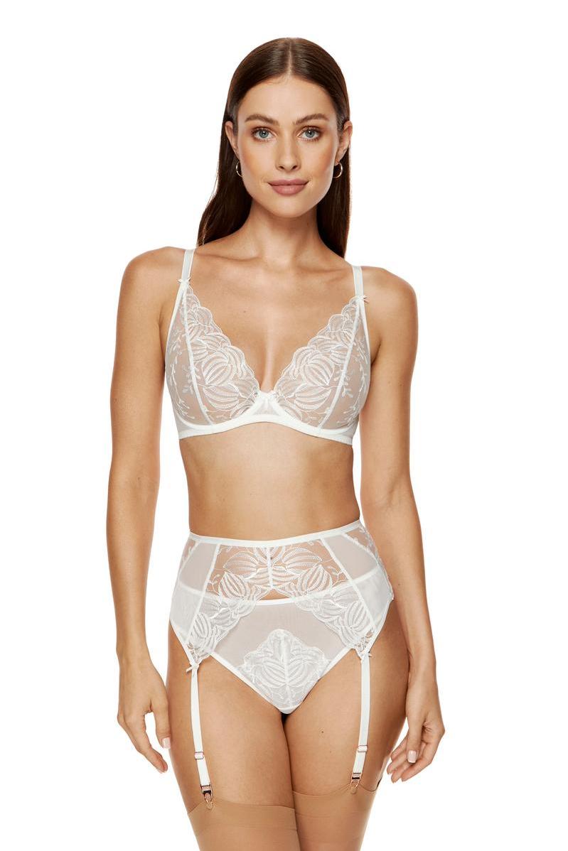 Corsets, bodysuits, garters Garter belt Model Cherie PPW Cream - Gorteks