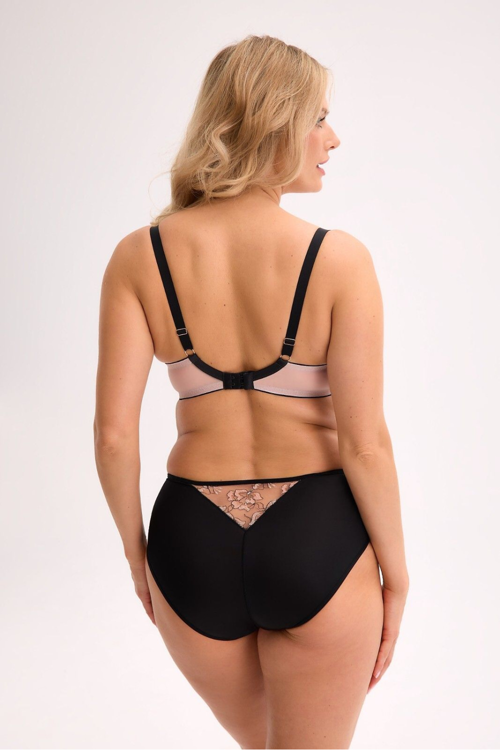 Biustonosz Soft Biustonosz Semi-Soft Model Xenia 1332 Pink/Black - Gaia