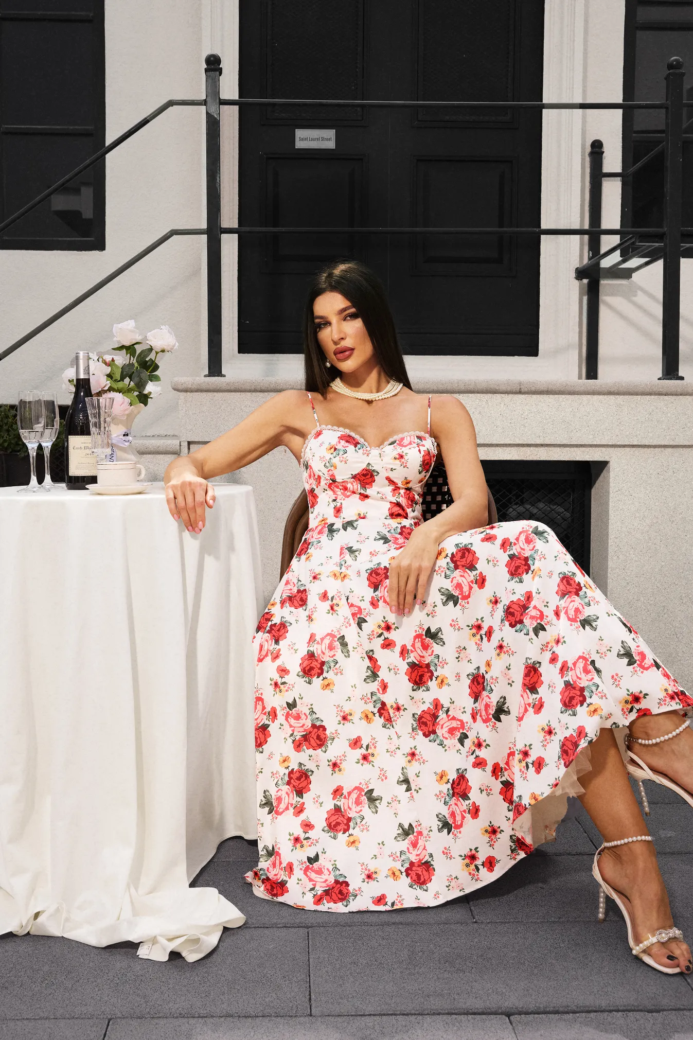 Robe Giada Corset Flowers